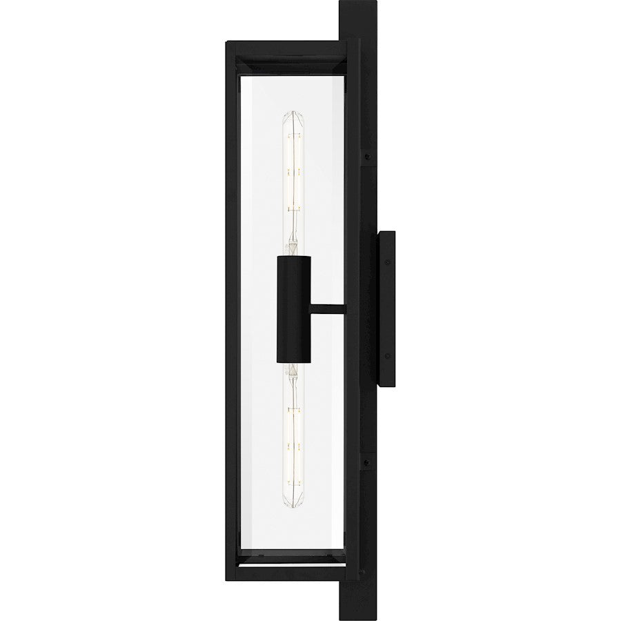 Dale 2Lt Outdoor Lantern, Black/Clear Beveled