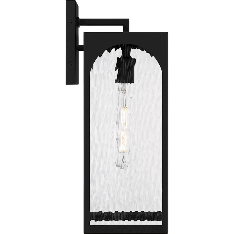 Dallington 1Lt 20" Outdoor Lantern, Black/Clear Textured