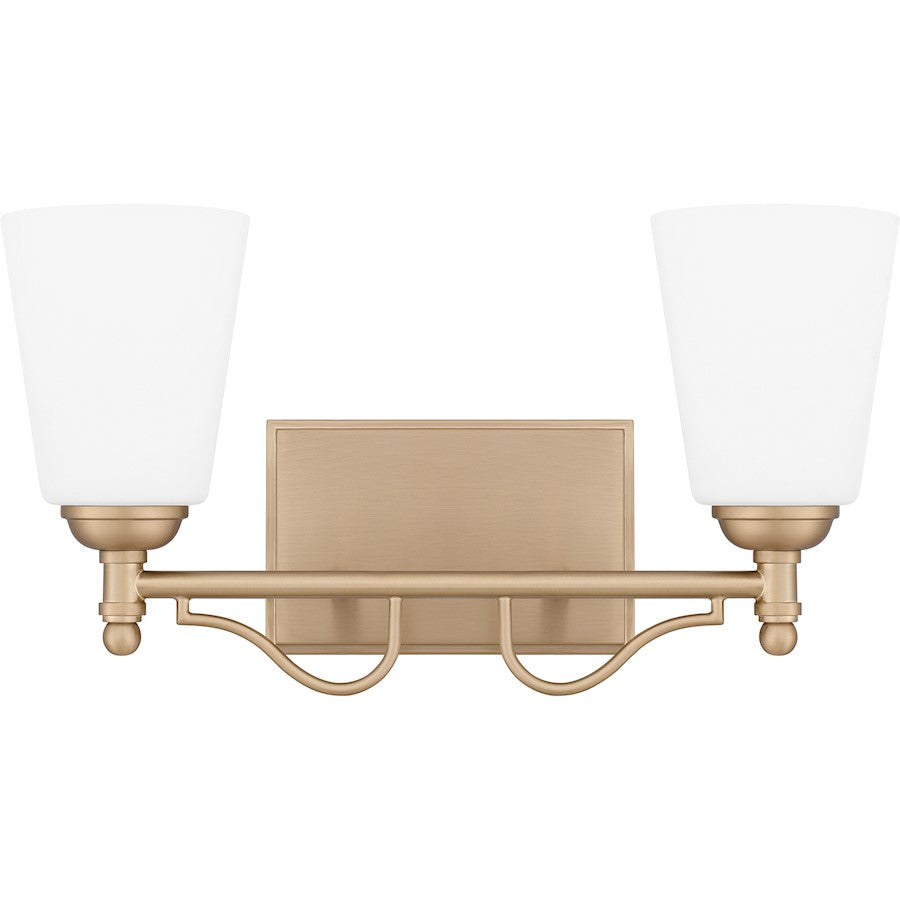 Esther 2 Light Bath Light, Bronze Gold/Opal Etched Glass