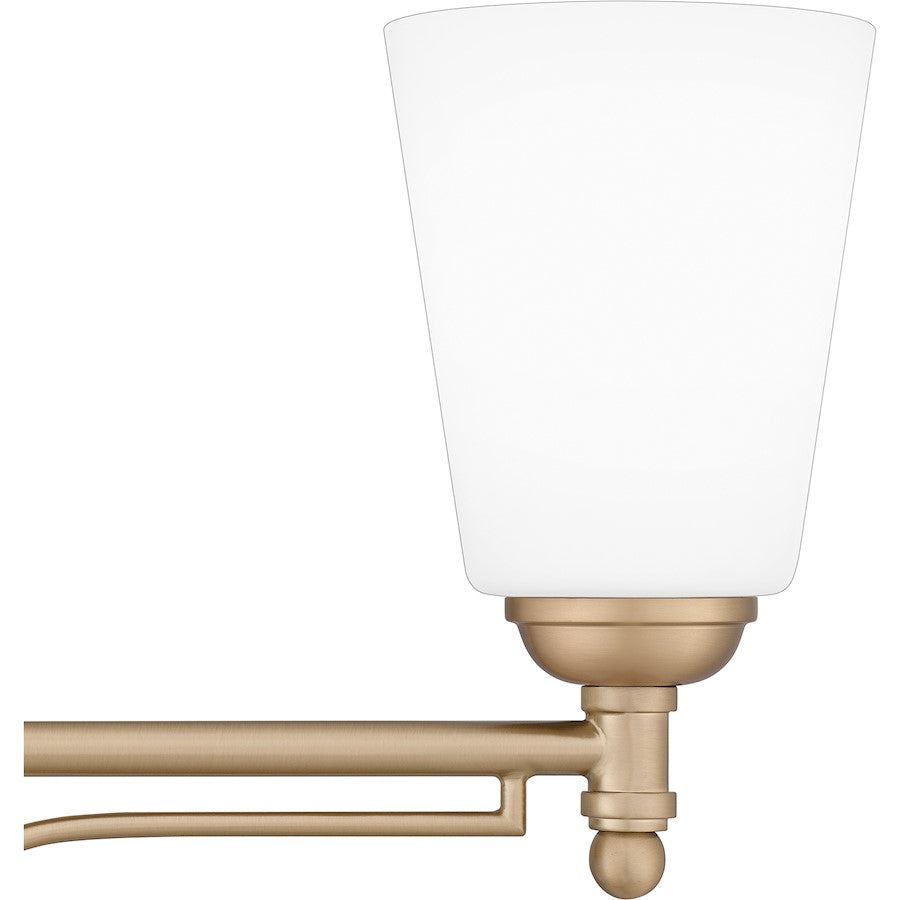 Esther 3 Light Bath Light, Bronze Gold/Opal Etched Glass
