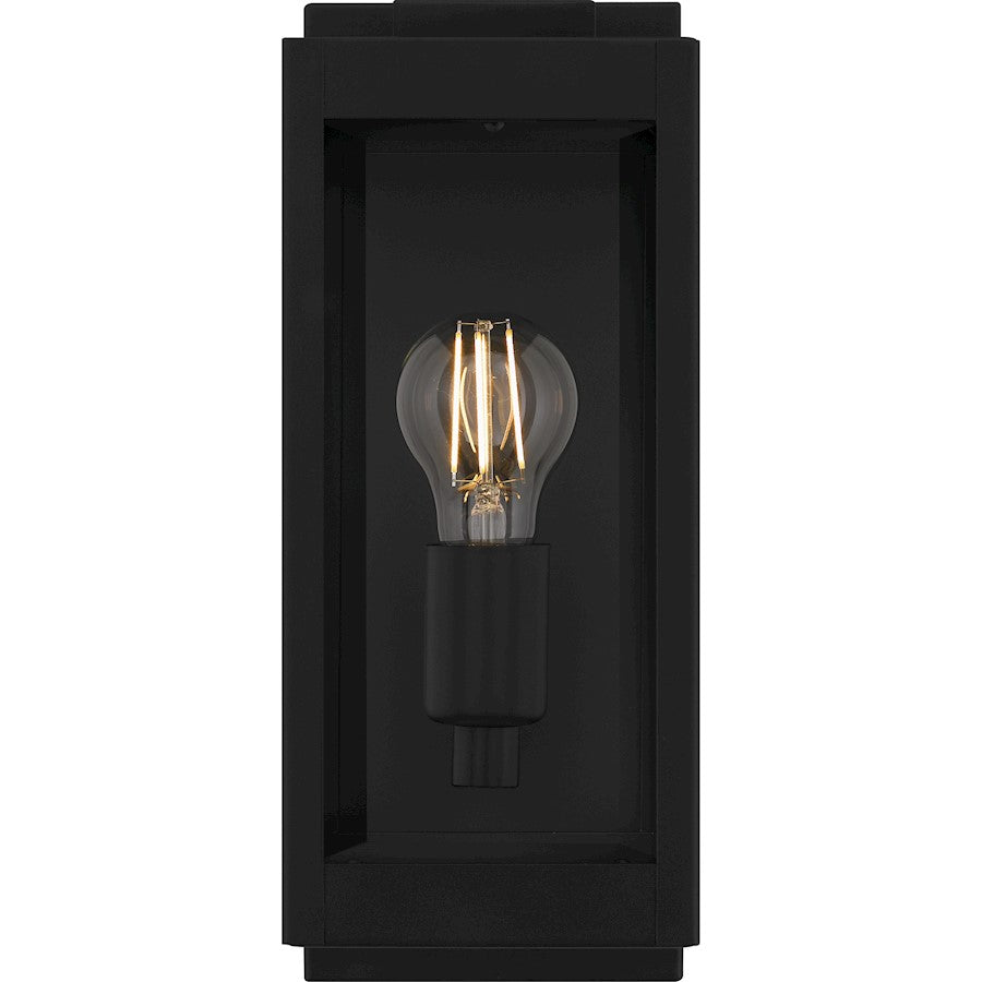 Eastover 1Lt 13" Outdoor Lantern, Earth Black/Clear Beveled