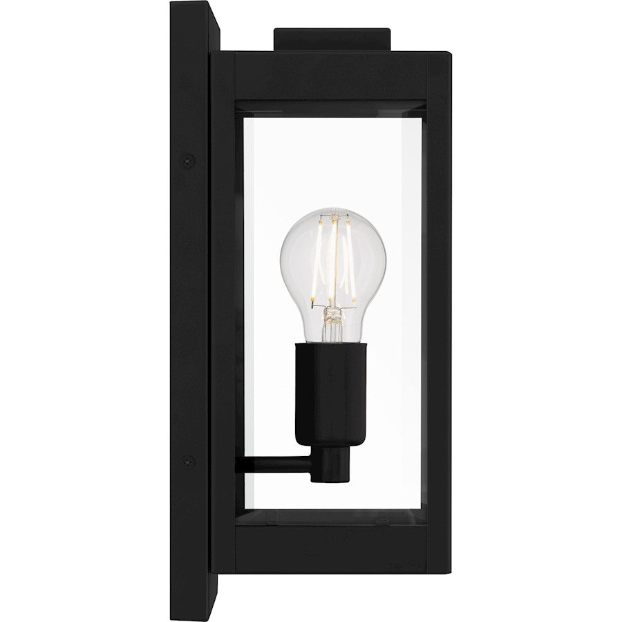 Eastover 1Lt 13" Outdoor Lantern, Earth Black/Clear Beveled