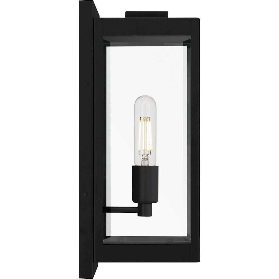 Eastover 1Lt 16" Outdoor Lantern, Earth Black/Clear Beveled