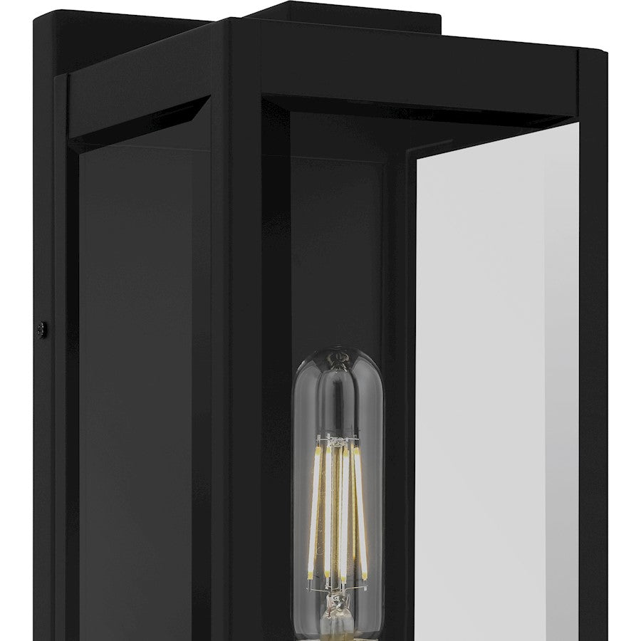 Eastover 1Lt 16" Outdoor Lantern, Earth Black/Clear Beveled