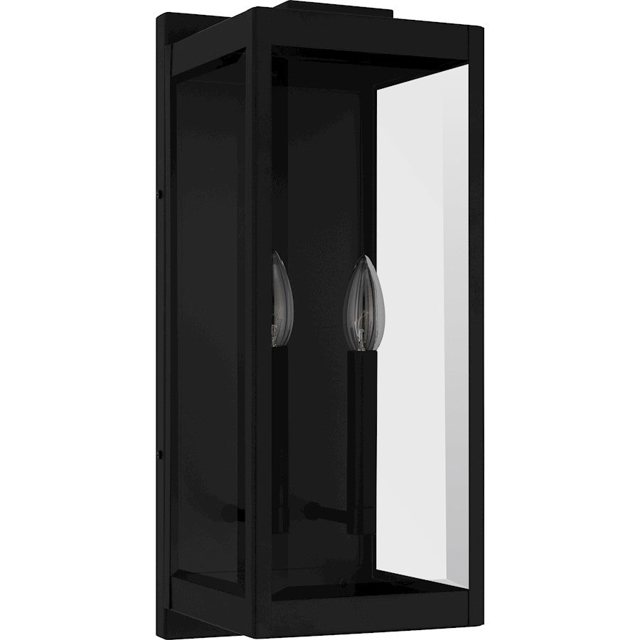 Eastover 2Lt Outdoor Lantern, Earth Black/Clear Beveled