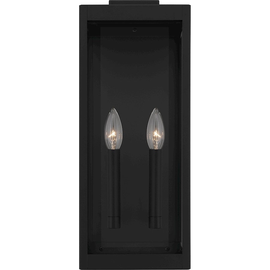 Eastover 2Lt Outdoor Lantern, Earth Black/Clear Beveled