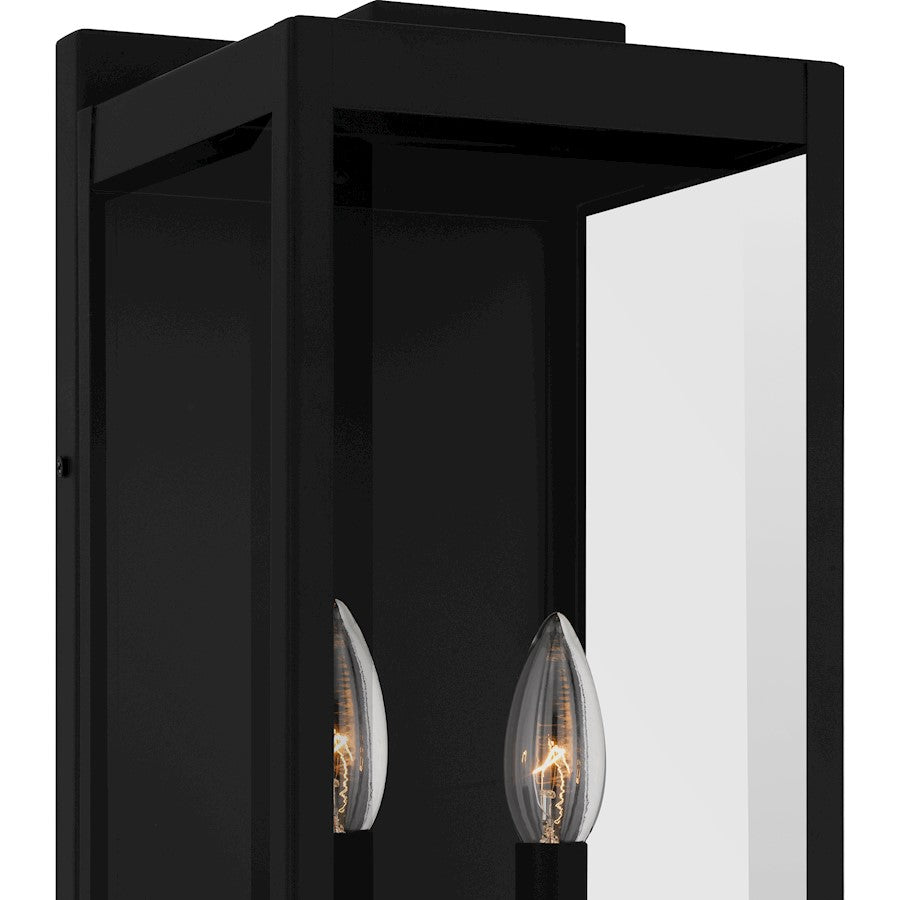 Eastover 2Lt Outdoor Lantern, Earth Black/Clear Beveled