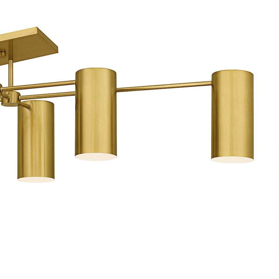 Foreland 6Light Semi-Flush Mount, Brushed Gold/Metal