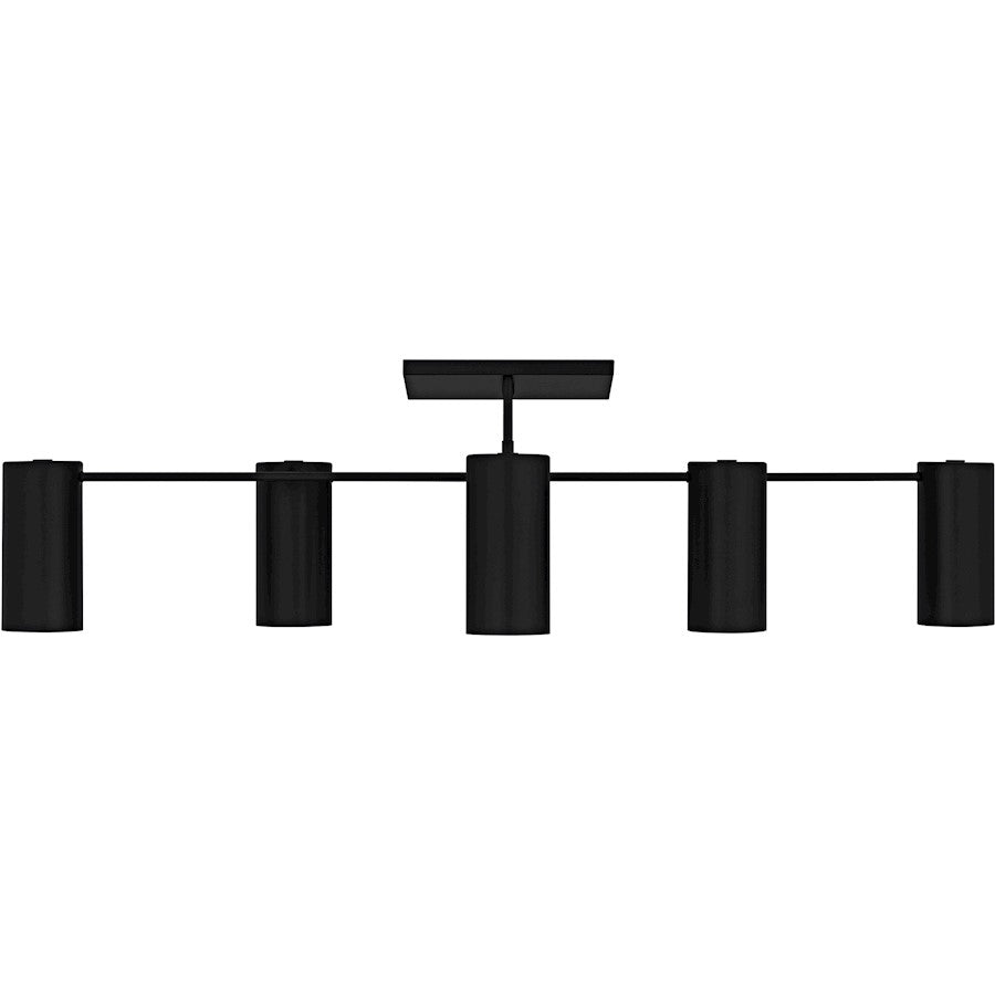 Foreland 6Light Semi-Flush Mount, Matte Black/Metal