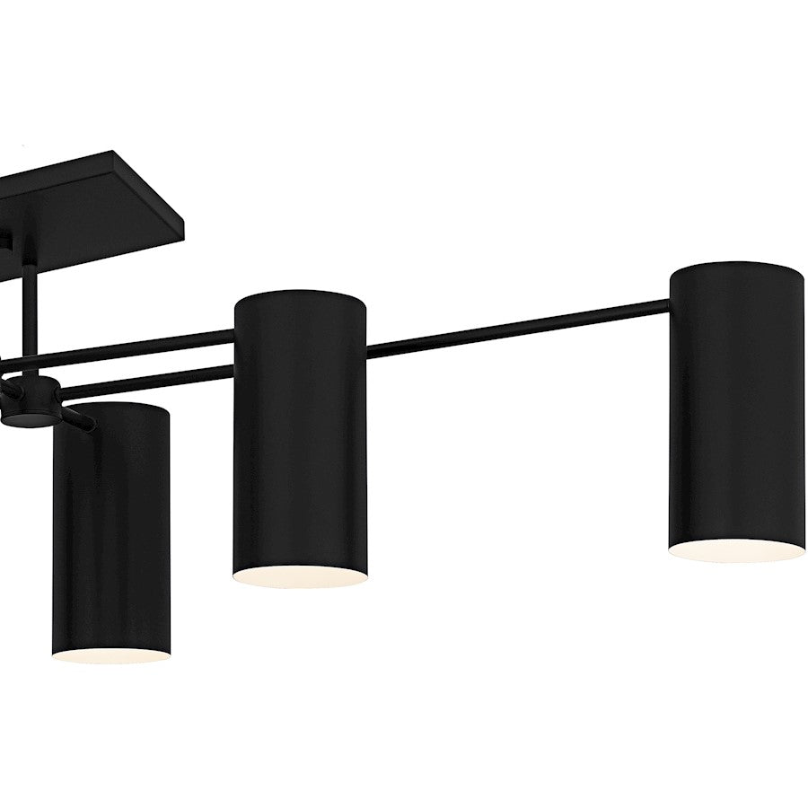 Foreland 6Light Semi-Flush Mount, Matte Black/Metal