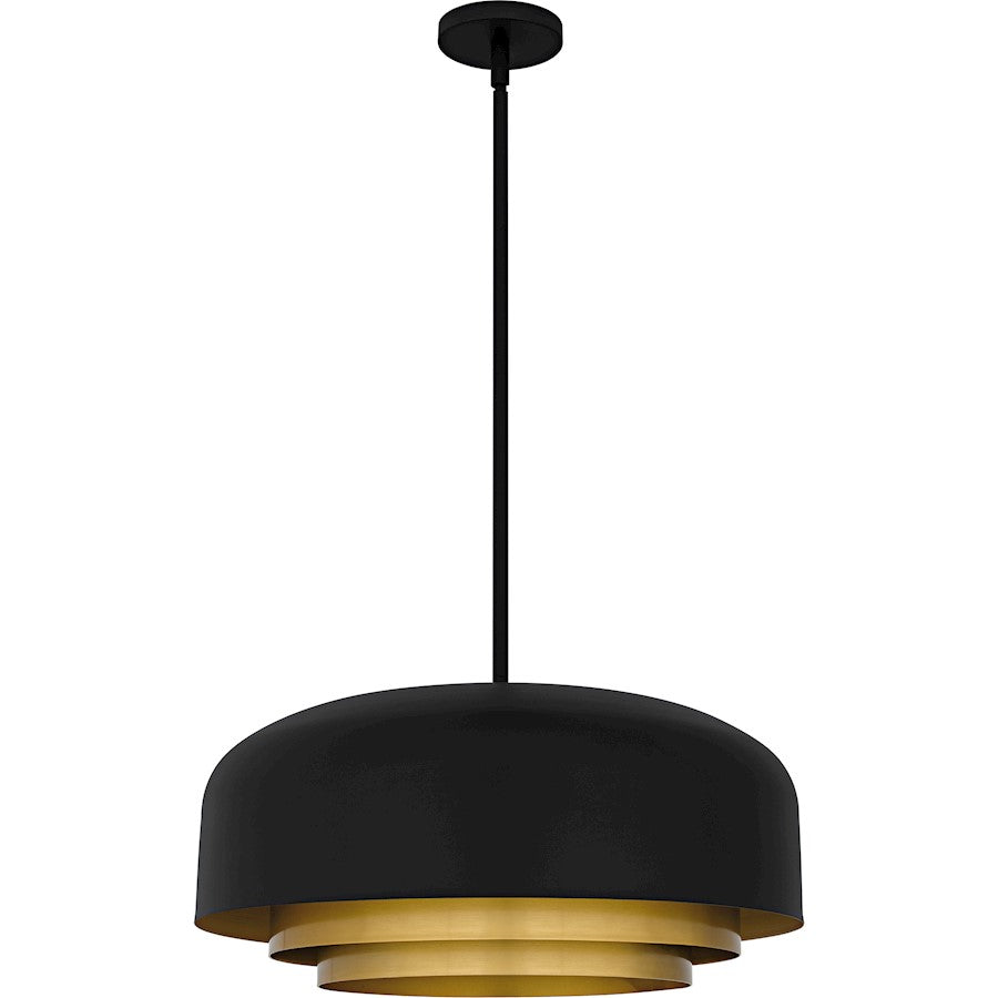 Frankie 4Light Pendant, Matte Black/Metal