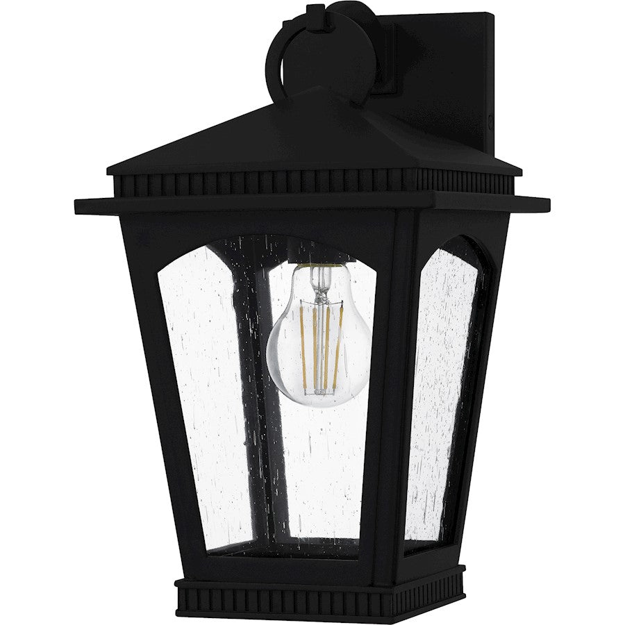 Huck 1Lt 13" Outdoor Lantern, Earth Black/Clear Seedy
