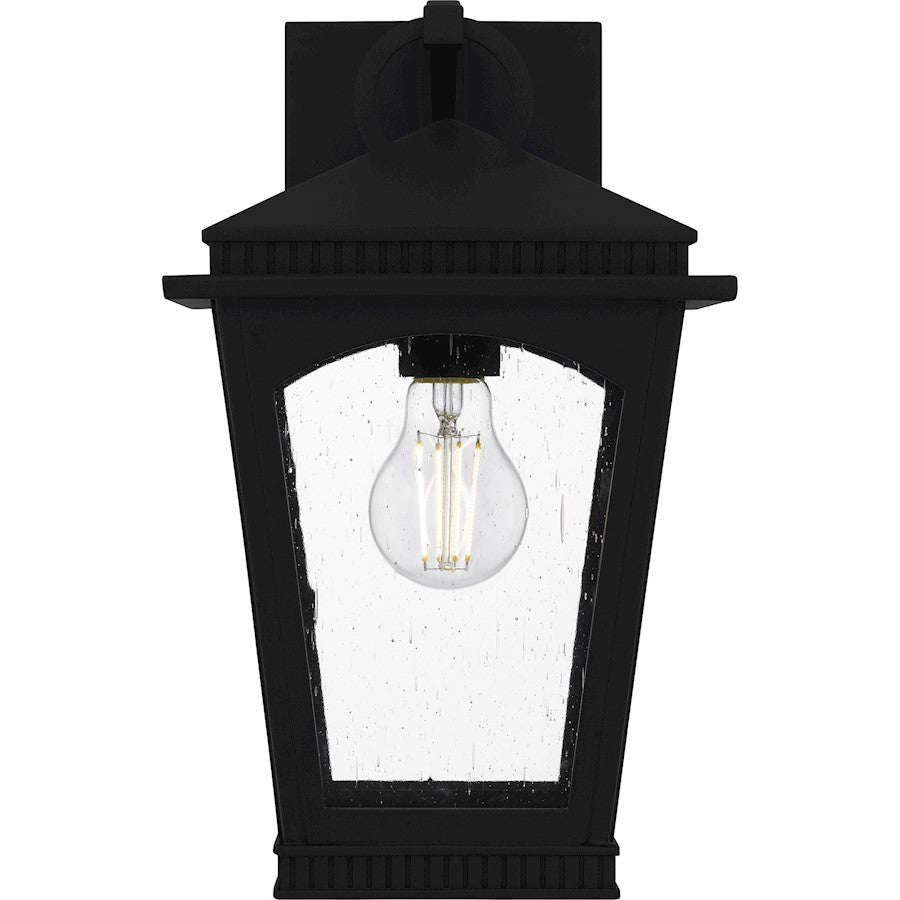 Huck 1Lt 13" Outdoor Lantern, Earth Black/Clear Seedy