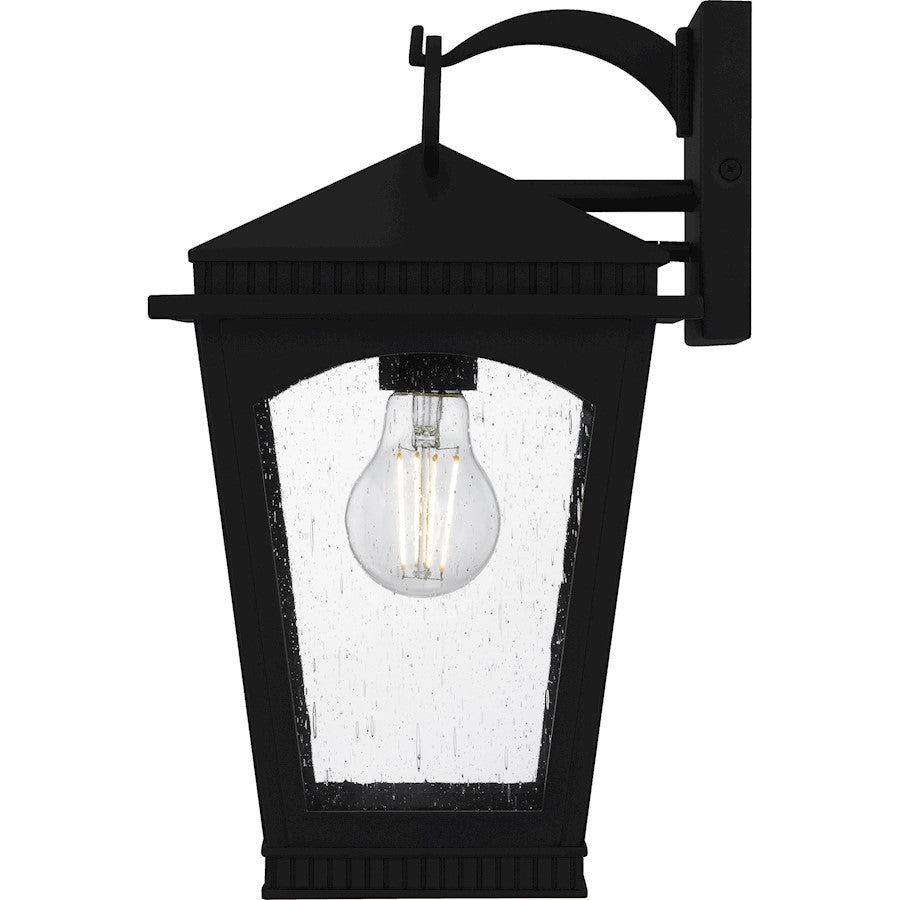 Huck 1Lt 13" Outdoor Lantern, Earth Black/Clear Seedy
