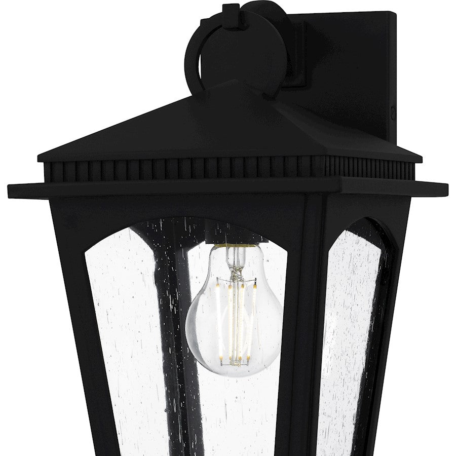 Huck 1Lt 13" Outdoor Lantern, Earth Black/Clear Seedy