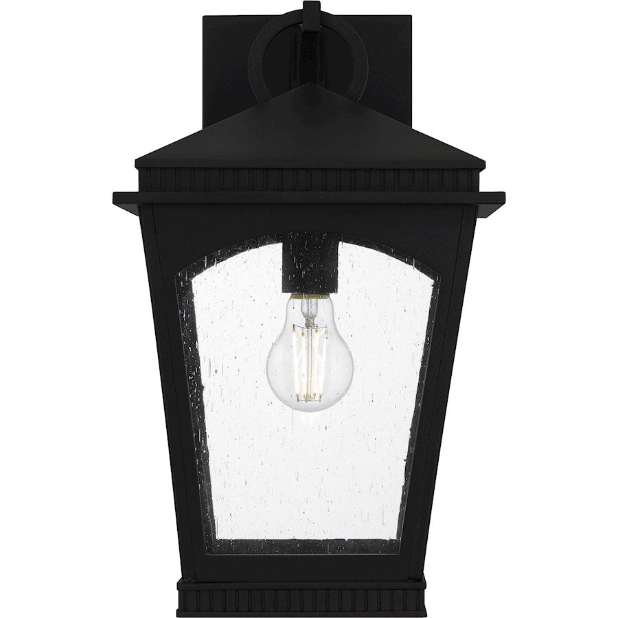 Huck 1Lt 17" Outdoor Lantern, Earth Black/Clear Seedy