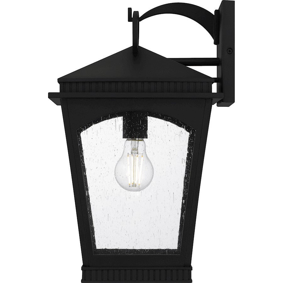 Huck 1Lt 17" Outdoor Lantern, Earth Black/Clear Seedy