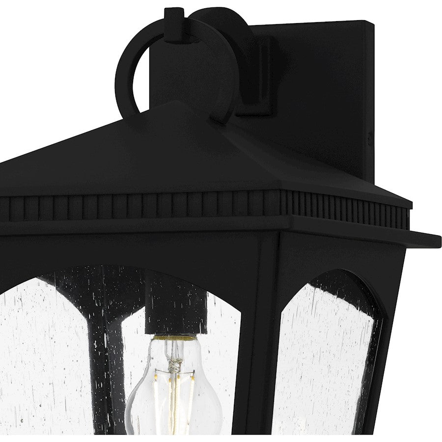 Huck 1Lt 17" Outdoor Lantern, Earth Black/Clear Seedy