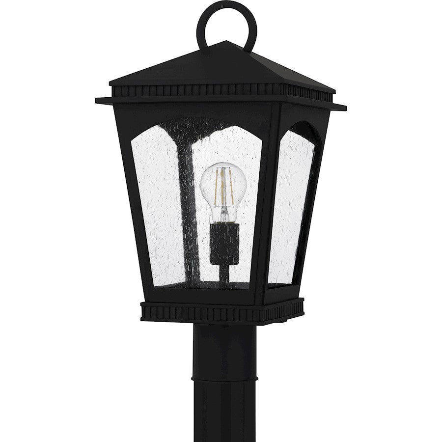 Huck 1Lt 19" Outdoor Lantern, Earth Black/Clear Seedy
