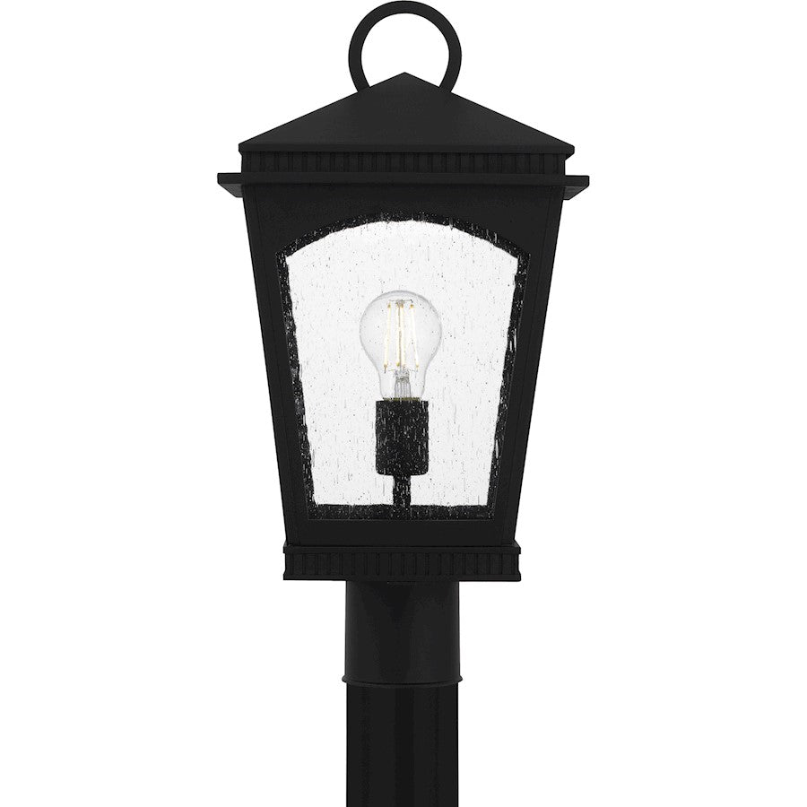 Huck 1Lt 19" Outdoor Lantern, Earth Black/Clear Seedy