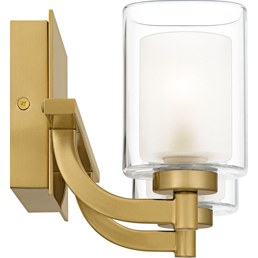 Kolt 2Lt Bath Light, Gold/Clear /Sandblasted Interior