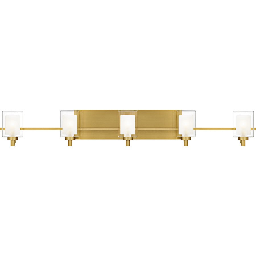 Quoizel Kolt 5Lt Bath Light, Gold/Clear /Sandblasted Interior - KLT8605BRGLED