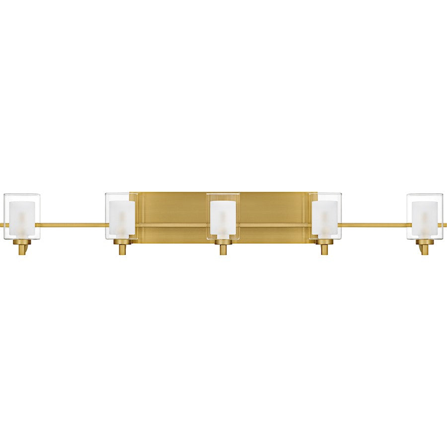 Kolt 5Lt Bath Light, Gold/Clear /Sandblasted Interior