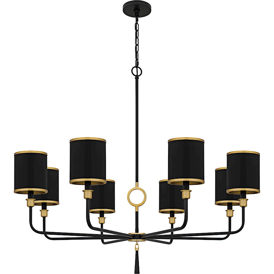 Lockery 8Light Chandelier, Matte Black/Metal