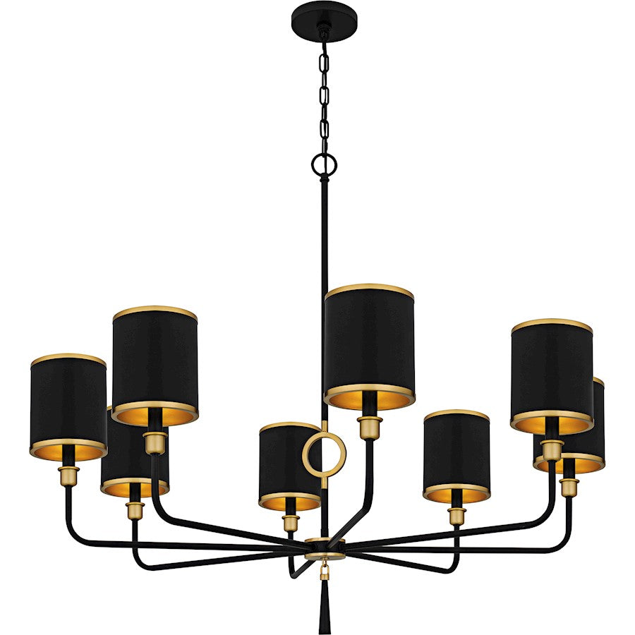 Lockery 8Light Chandelier, Matte Black/Metal