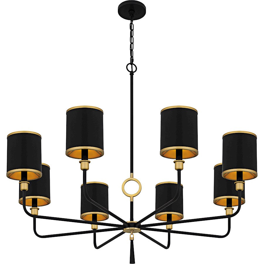 Lockery 8Light Chandelier, Matte Black/Metal