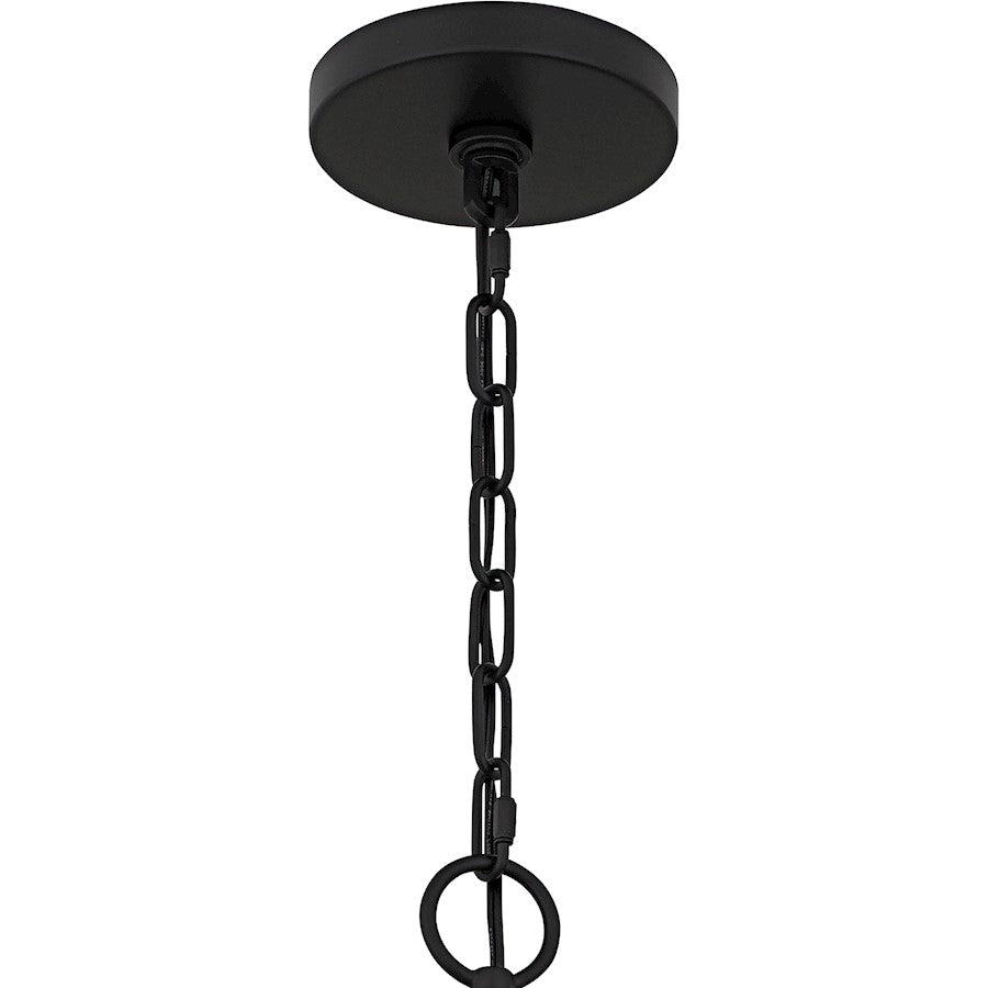 Lockery 8Light Chandelier, Matte Black/Metal
