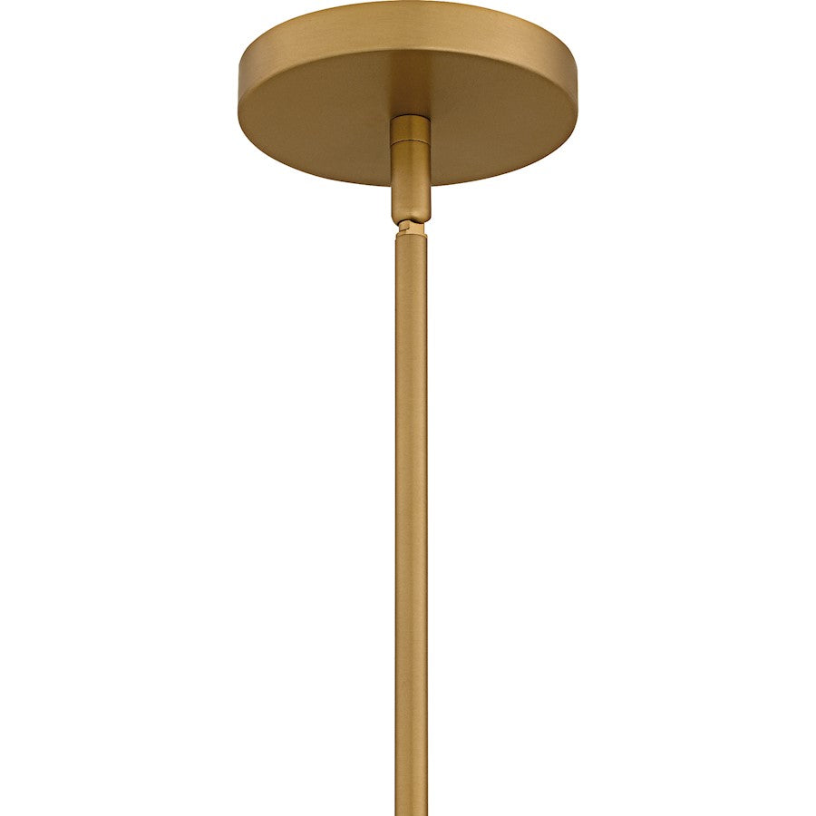 Lumi 1Light Pendant, Brushed Weathered Brass/Metal