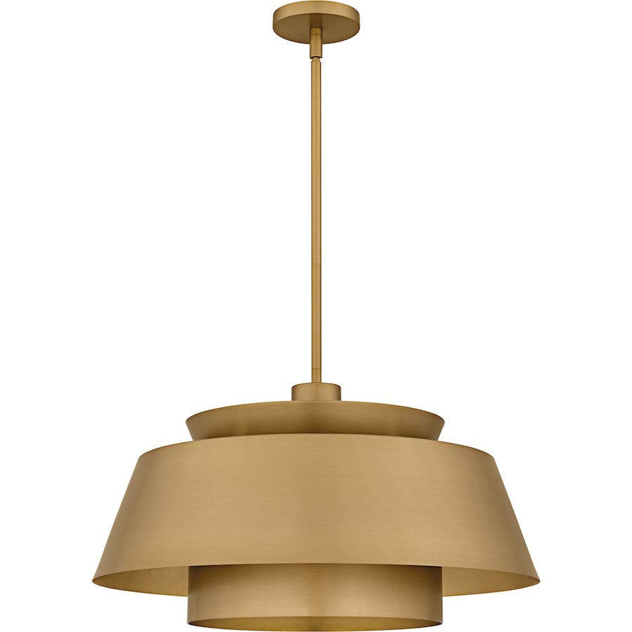 Lumi 3Light Pendant, Brushed Weathered Brass/Metal