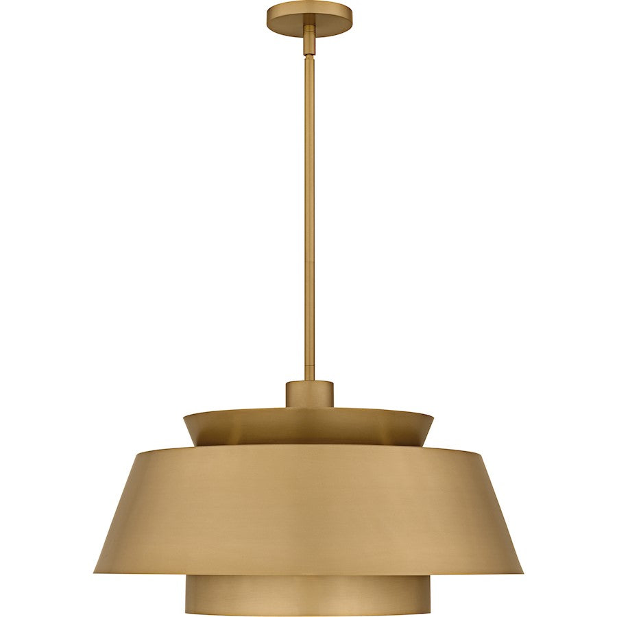 Lumi 3Light Pendant, Brushed Weathered Brass/Metal