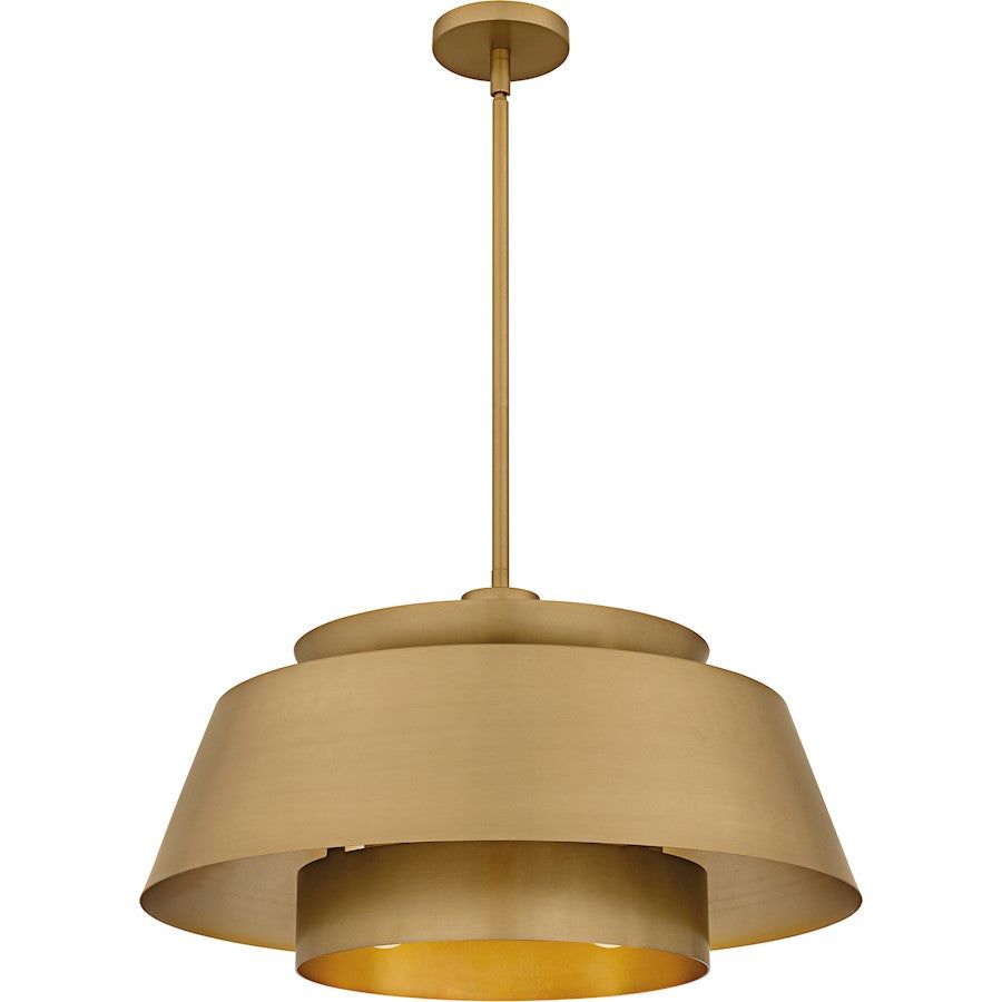 Lumi 3Light Pendant, Brushed Weathered Brass/Metal