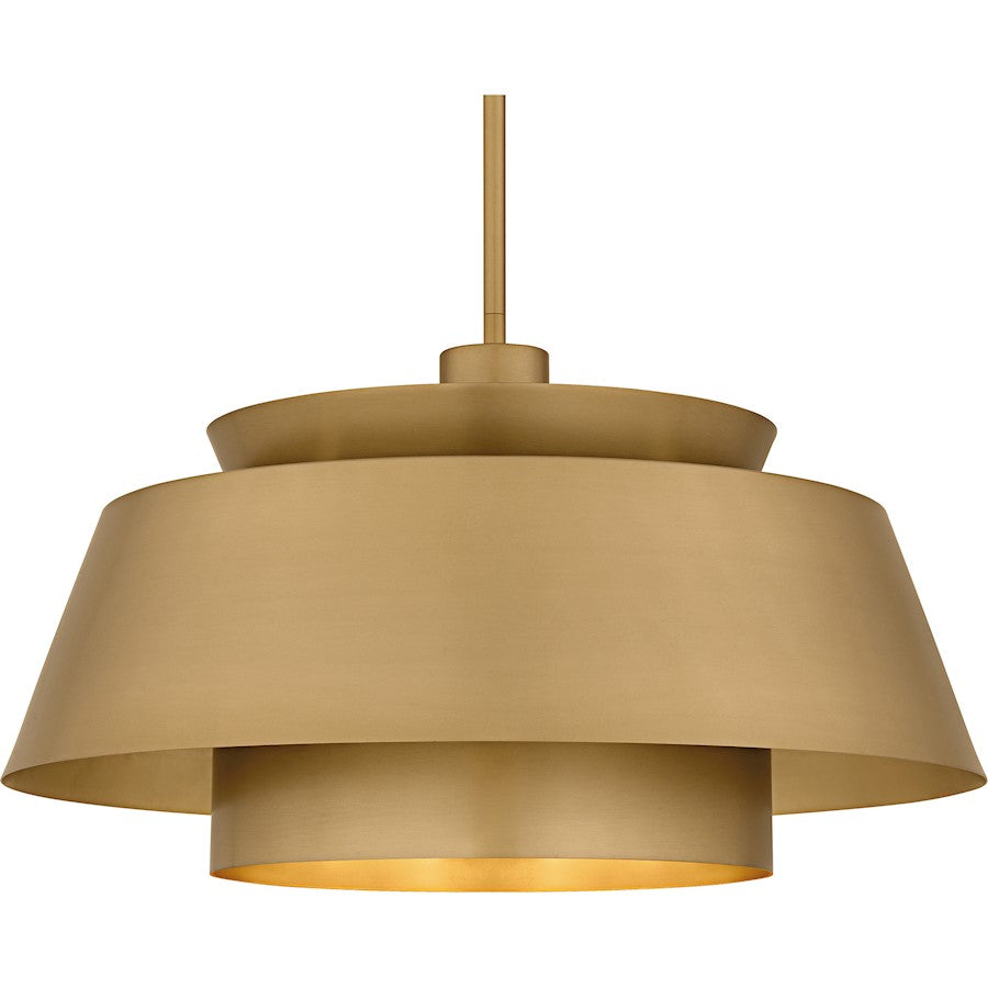Lumi 3Light Pendant, Brushed Weathered Brass/Metal