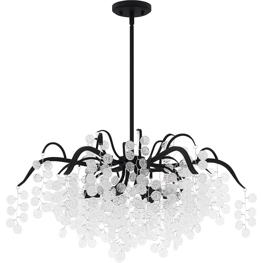 Maple 6 Light Chandelier, Earth Black