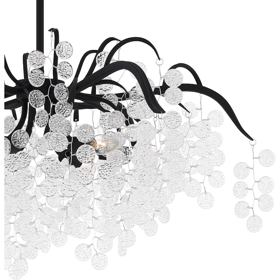 Maple 6 Light Chandelier, Earth Black