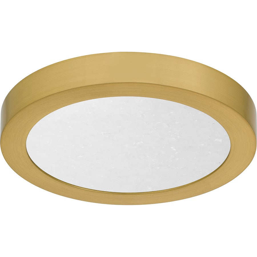 Outskirts LED 8" Flush Mount, Gold/Alabaster Acrylic