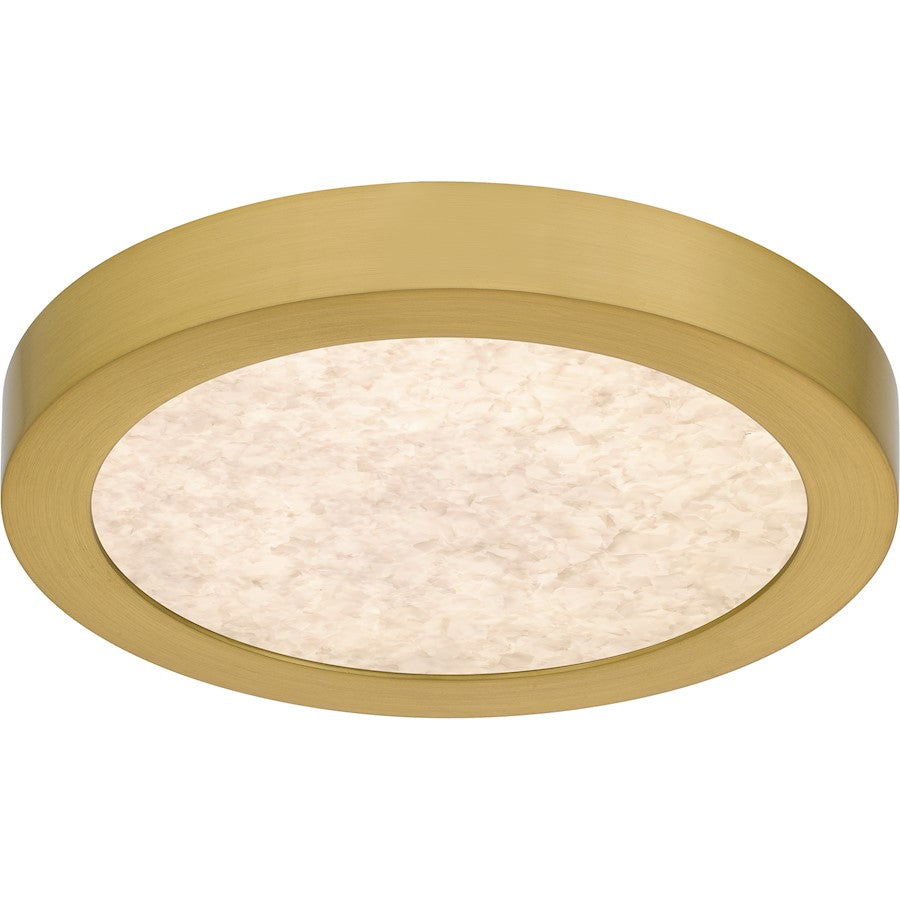 Outskirts LED 8" Flush Mount, Gold/Alabaster Acrylic