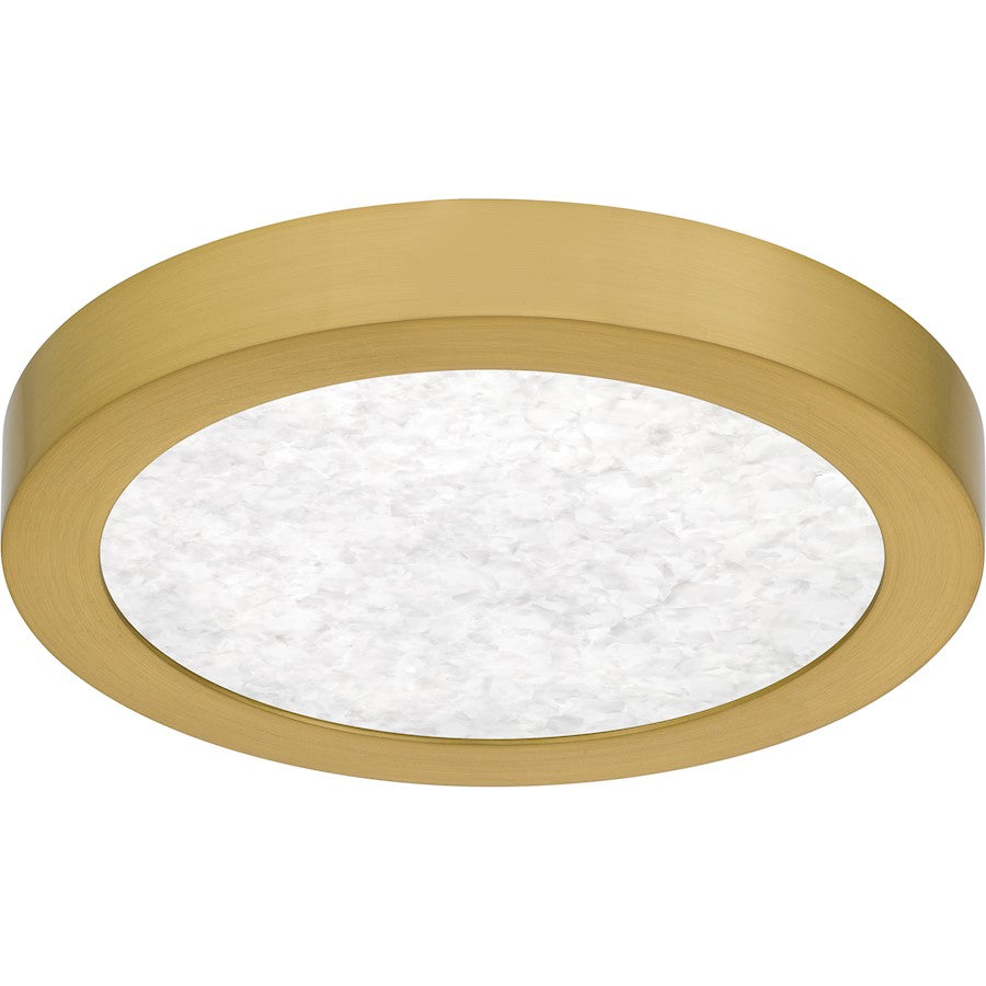 Outskirts LED 8" Flush Mount, Gold/Alabaster Acrylic