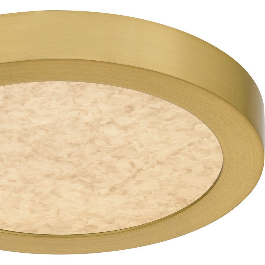 Outskirts LED 8" Flush Mount, Gold/Alabaster Acrylic