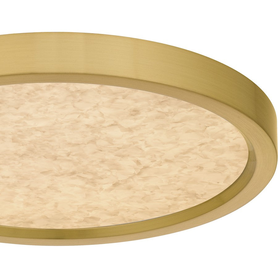 Outskirts LED 11" Flush Mount, Gold/Alabaster Acrylic