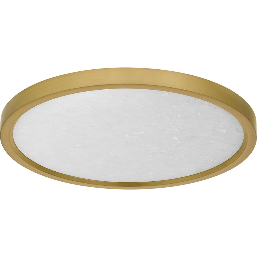 Outskirts LED 15" Flush Mount, Gold/Alabaster Acrylic