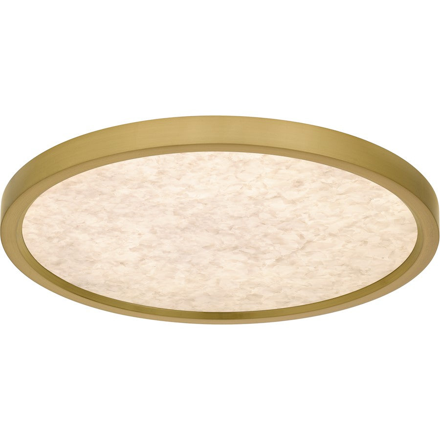 Outskirts LED 15" Flush Mount, Gold/Alabaster Acrylic