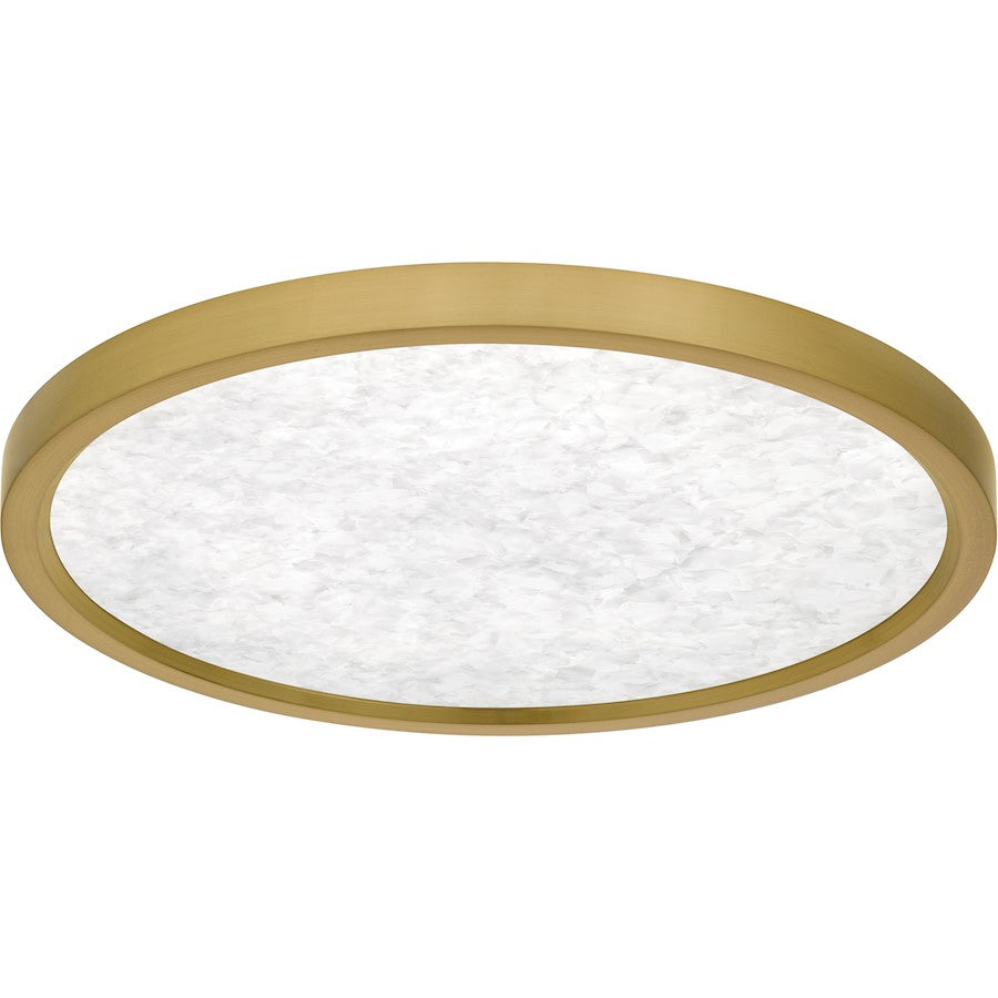 Outskirts LED 15" Flush Mount, Gold/Alabaster Acrylic