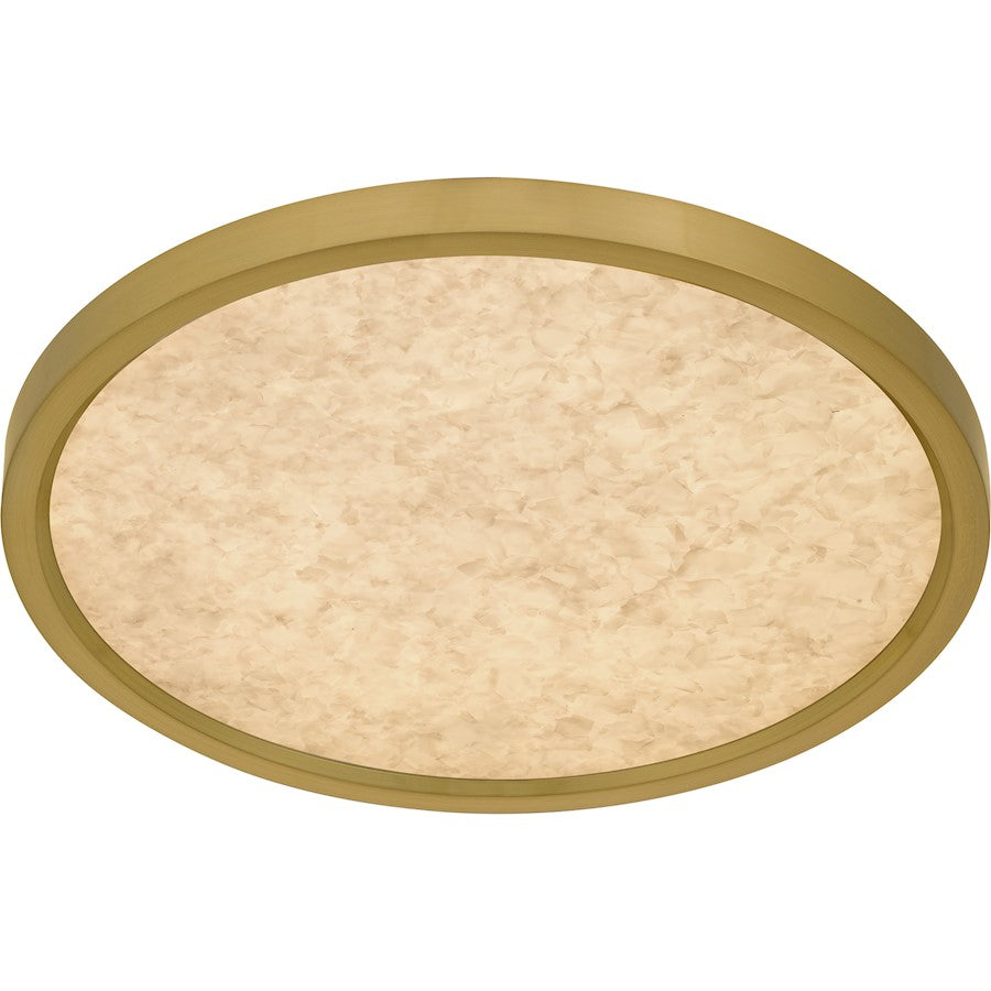 Outskirts LED 15" Flush Mount, Gold/Alabaster Acrylic