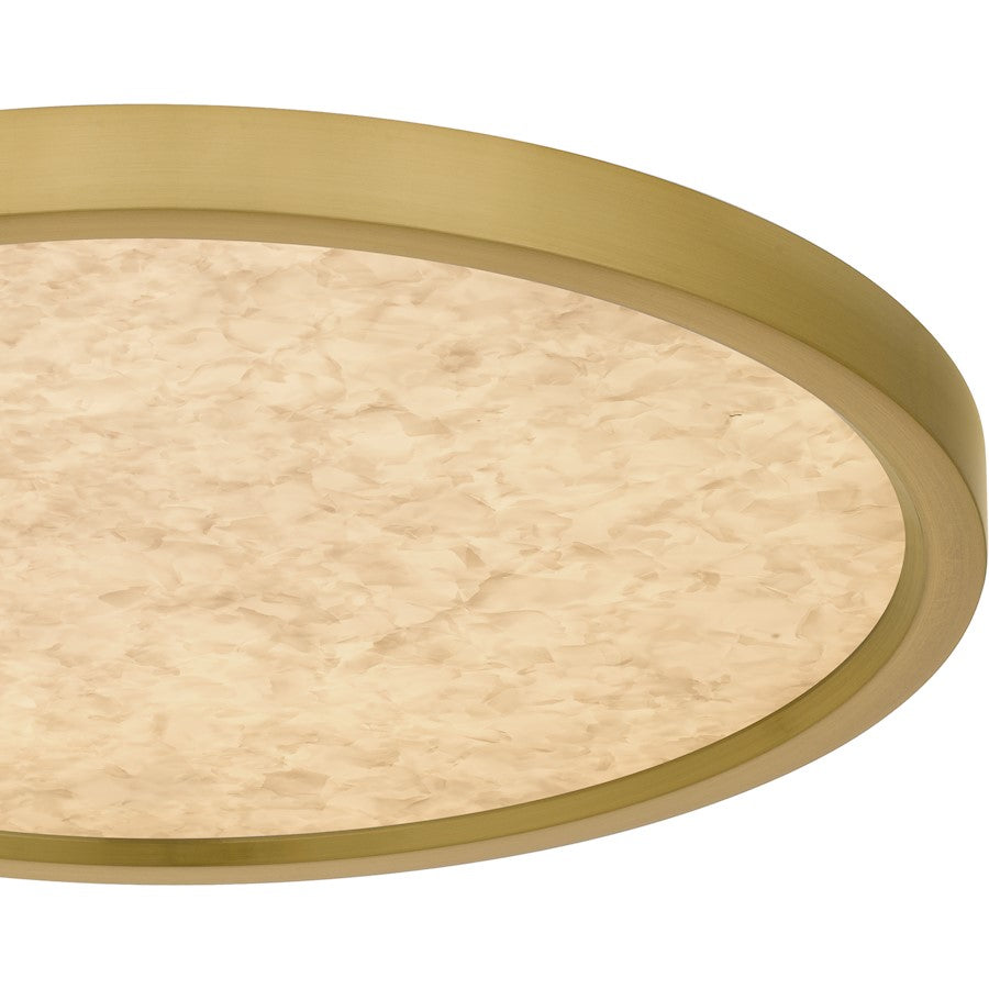 Outskirts LED 15" Flush Mount, Gold/Alabaster Acrylic