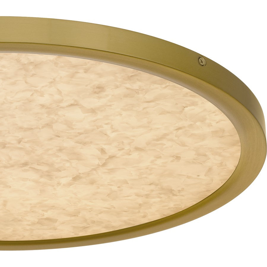 Outskirts LED 20" Flush Mount, Gold/Alabaster Acrylic