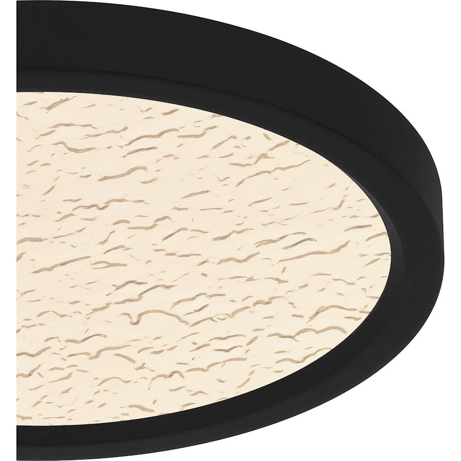 Outskirts LED 11" Flush Mount, Black/Clear Textured Acrylic